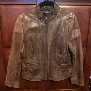 Bernardo Brown Leather Jacket